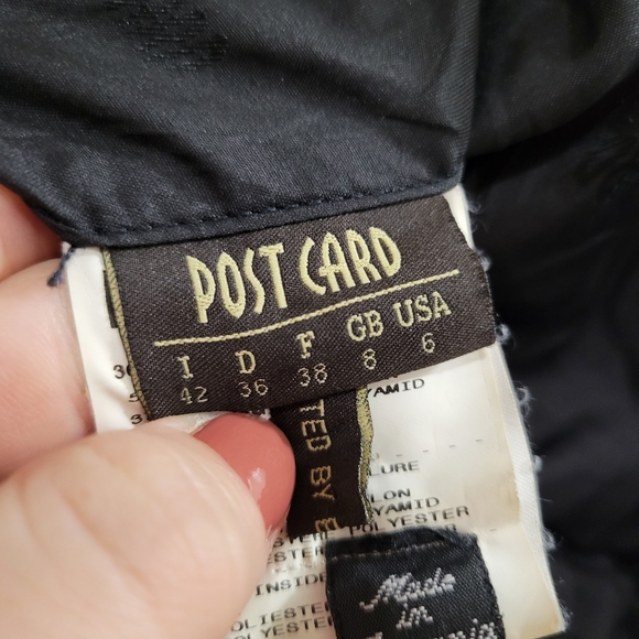 Post card women's coat in black size 6 - Picture 5 of 6